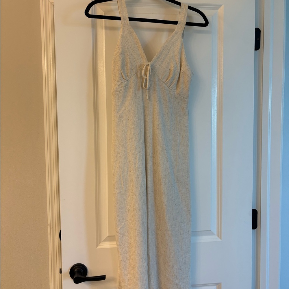 Beige Sleeveless Maxi Dress